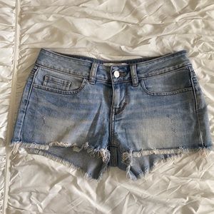 PINK low rise jean shorts
